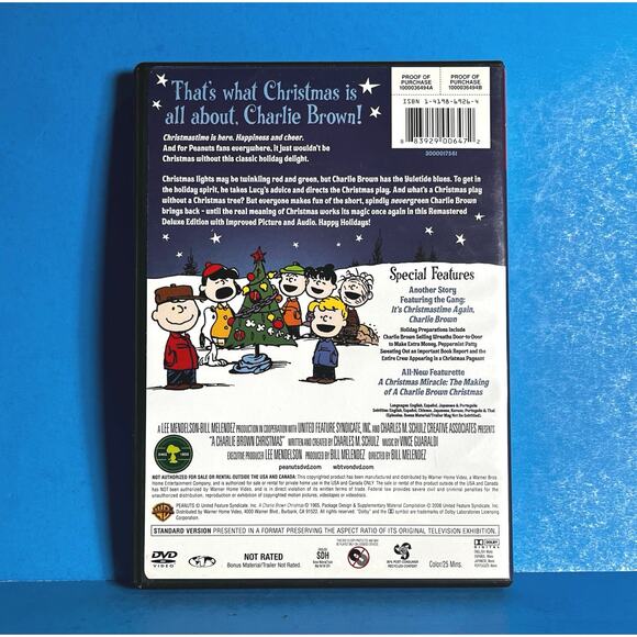 A Charlie Brown Christmas DVD (Remastered Deluxe Edition, 2008) Peanuts Classic - Picture 2 of 7